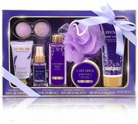 BODY & EARTH Bath Sets for Women Gifts, 8PC Lavender Luxury Spa Gift Box for Woman, Pamper Gift Sets with Body Lotion, Shower Gel, Birthday Gifts for Her, Mothers Day Gifts for Women, Mum