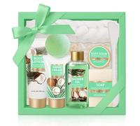 BODY & EARTH Pamper Sets for Women Gifts, 8pcs Cherry Blossom Luxury Spa Gift Sets with Bubble Bath, Body Lotion, Face Mask Brush, Birthday Gifts for Women, Self Care Gifts Basket for Her, Mum