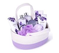 BODY & EARTH Spa Gift Sets for Women, 11 Pcs Lavender Bath Set, Bath Gifts Set with Shower Gel, Bubble Bath, Body Lotion, Gifts for Women, Birthday Gifts for Her, Valentine's Day Gifts