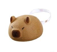 Body Exfoliating Bath Sponge Ball, 12.5 x 10.5 cm, Capybara Cartoon Design, Soft 3D H ycomb Structure for Gentle Cleansing and Rich Lather, for Babies and Kids(Brown)