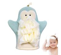 Body Exfoliator Glove, Exfoliator Shoe, Penguin Wash Gloves for Body, Elastic Rich Foaming Towel, Skin-Friendly Shower Mitts for Soothing, Cleanse Your Skin