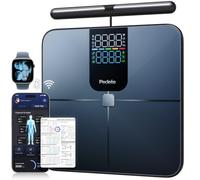 Body Fat Scales Digital with 8 Electrodes WIFI/Bluetooth LED Display with App for Transmission and Tracking of 28 Measurements BMI & RMR, Load Capacity 180 kg
