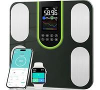 Body Fat Scales,Smart Scales for Body Weight & Fat,20 Body Composition with 4-Electrode,Digital Weighing Scales with App to Measures BMI,Muscle Mass,Visceral Fat,Hydration Level-Bathroom Scales 180kg