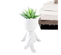 Body Figure Planter - Modern Vase for Home Decor, Flower Pots | Human Body Shape Succulent Planter, Modern Figure Desktop Vase, Small Body Shape Pot for Plants and Air Plants