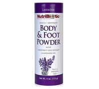 Body & Foot Powder with Grapefruit Seed Extract & Lavender Oil, Lavender, 4 oz (113 g), NutriBiotic