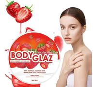 Body Gla-ze Strawberry Shortcake,Fruity Moisturizing Body Gla-ze,Strawberry Body Butter,Skin Care Body Gla-ze Oil for Efficient Slow Down Skin Dryness and Tightness,Anti-Aging & Tightens Skin