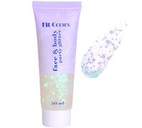 Body Glitter - Face Glitter, Mermaid Face Glitter Gel, Singer Concerts Sequins Glitter Face Paint, Chunky Glitter for Eye Lip Hair, Sparkling Holographic Gel for Women (White)