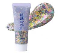 Body Glitter Gel, 50ml Face Glitters Body Sequins Shimmer Liquid Eyeshadow, Mermaid Sequins Liquid Holographic Glitter Gel, Chunky Glitters for Eye Hair Nail DIY Art,#19