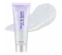 Body Glitter Gel, 50ml Face Glitters Body Sequins Shimmer Liquid Eyeshadow, Mermaid Sequins Liquid Holographic Glitter Gel, Chunky Glitters for Eye Hair Nail DIY Art,#18