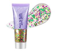 Body Glitter Gel, 50ml Face Glitters Body Sequins Shimmer Liquid Eyeshadow, Mermaid Sequins Liquid Holographic Glitter Gel, Chunky Glitters for Eye Hair Nail DIY Art,#16