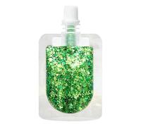 Body Glitter Gel - Sequins Makeup Kit - Cosmetic Set | Festival Ready Shimmer Decoration System High Shine Body Face Glow Effect Cosmetic Product For Concert Music Festival Party Prom Holiday