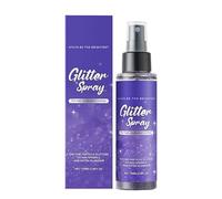 Body Glitter Spray, Shimmer Mist for Clothes, Face, Skin-Friendly Cosmetic, Non-Sticky, Versatile for Parties & Daily Wear, Ideal for Women, Mom, Events, 100ml, Transparent