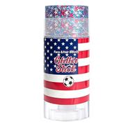 Body Glitter Stick, 100g 5.5x5.5x10.5cm Patriotic Holographic Shimmer Gel, Women Glitter Makeup, for Concert, Music Festival, Travel, Stage, Carnival, Party, Birthday, Holiday, Independence Day