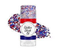 Body Glitter Stick - Glitter Hair Stick | Sequins Red White Blue Portable | July 4th Face Paint | Patriotic Body Makeup For Women Girls Valentine's Day Fourth Of July Festival Holiday Memorial Day