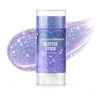 Body Glitter Stick - Mermaid Glitter Stick - Hair Glitter, Body Glitter, Face Paint Sparkly Stick for Festivals, Parties & Stage Makeup - Easy Apply, Smooth Glide, Purple Glitter for Women