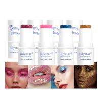 Body Glitter Stick, MKNZOME 4pcs Waterproof Face Glitter Festival Hair Glitter Gel Rave Accessories Chunky Glitter Mermaid Sequins Holographic Glitter Makeup for Face Body Hair Nails
