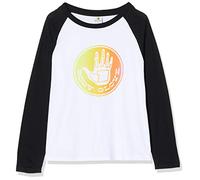 Body Glove Fader L/S Baseball Tee Long Sleeve Shirt, Women, White/Black, L