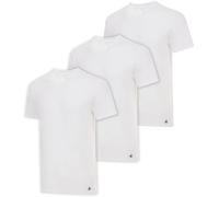 Body Glove Mens 3-Pack Micro Modal T Shirts, Cool Plain Undershirts & Gym Tshirts, Multipack White Tees, 3pk White V-neck, Large