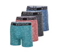 Body Glove Mens 4-Pack Micro Modal Boxer Briefs, Cool Moisture Wicking Pouch Brief, Multi-Color Male Underwear Boxers, Small