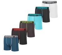 Body Glove Mens Boxer Briefs, Dry Fit Performance Underwear, Breathable Active Stretch Athletic Boxers, 6-Pack/Black, 6 Piece, Style a, XL