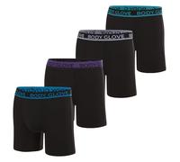 Body Glove Mens Boxer Briefs Multi Packs, Dry Fit Performance Value Underwear, Breathable Active Stretch Athletic Boxers, 4pk - Black/Multicolor Waistband, M