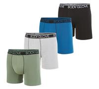 Body Glove Mens Boxer Briefs Multi Packs, Dry Fit Performance Value Underwear, Breathable Active Stretch Athletic Boxers, 4-pack Multicolor, L