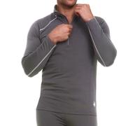 Body Glove Men's Thermal Top - Warm Winter Shirt - Collared Long Sleeve Thermal Undershirt for Men, Grey, XL