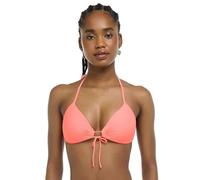 Body Glove Smoothies Baby Love Solid Molded Cup Triangle Push Up Bikini Top Swimsuit, Coral, Medium