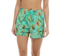 Body Glove Women's Beachcomber 3.5" Elastic Waist Boardshort Board Shorts, Molokini Tropical Print, XS