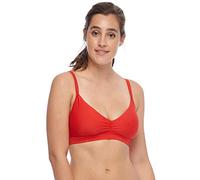 Body Glove Women's Drew Solid D, Dd, E, F Cup Bikini Top Swimsuit, Smoothie True Red, E