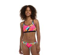 Body Glove Women's Equalizer Medium Support Bikini Top Swimsuit, Canopy Tropical Brights, Large
