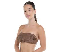 Body Glove Women's Kai Bandeau Bikini Top Swimsuit with Sash-tie Back, Daisy Mae Suede, Medium