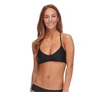 Body Glove Women's Smoothies Alani Solid Strappy Back Halter Bikini Top Swimsuit, Black, Large