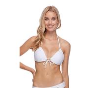 Body Glove Women's Smoothies Baby Love Solid Molded Cup Push Up Triangle Bikini Top Swimsuit, Snow, Large