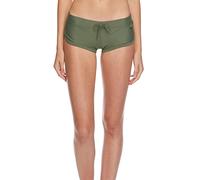 Body Glove Women's Smoothies Sidekick Solid Sporty Bikini Bottom Swimsuit Short, Cactus, Medium