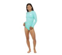 Body Glove Women's Smoothies Sleek Solid Long Sleeve Rashguard with UPF 50+ Rash Guard Shirt, Sea Mist, Medium