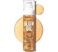 Body Glow Oil,Broad Spectrum SPF 50,Glitter Shimmer Sunscreen Body Oil Lotion with Sequin Mica,Lightweight Non-Sticky,Moisturizer,Skin Illuminator Glowing Results (01# Golden Amber)