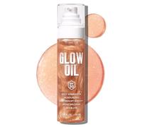 Body Glow Oil, SPF 50 Glitter Shimmer Sunscreen Body Oil Lotion With Sequin Mica, Lightweight Non-Sticky Moisturizer With Coconuts, Skin Illuminator Glowing Results For Travel Beach Camping 100ml