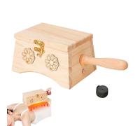 Body Heat Massage Case - Wood Heat Massage Box for Body,Household Ergonomic Massager Tool with Strap for Navel Belly Waist Back Arms Knee Women Men Elderly Adults