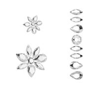 Body Jewelry Set Crystal - female - Swarovski - Jewellery - White - ONE SIZE - Accessories ONE SIZE