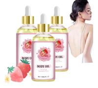 Body Juice Oil,Strawberry Body Oil, Body Oils for Women, Moisturising Body Oilm,Hydrating Skin Oil for All Skin Types, Face Oil (3 Pcs)