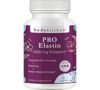 Body Kitchen Pro-Elastin, 1000 mg Elastin Supplement, Help Reduce Signs of Aging, Improved Skin Health, Firmness & Elasticity, Fewer Wrinkles, Veggie Caps, (Pack of 1)