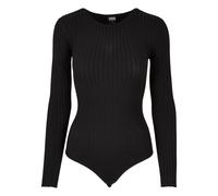 Urban Classics Rib Knit Long Sleeve T-shirt Black 5XL Woman