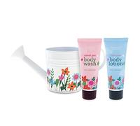 MAD BEAUTY In Full Bloom Watering Can Gift Set, Body Lotion Tuberose Scented & Body Wash Sweet Pea Scented, Watering Can Included
