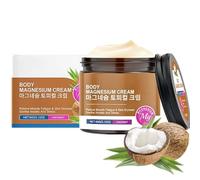 Body Magnesium Cream-Magnesium Lotion,Magnesium Lotion for Sleep,Magnesium Butter Cream with Coconut Oil,Shea Butter, Leg Cramps&Pain,Muscle Relaxation,Deep Moisturizing&Lightweight