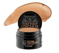 Body Make-Up Waterproof, Tattoo Cover Cream, Long-Lasting, Sweatproof Body Concealer, Full Coverage for Tattoos, Scars and Spider Veins, for All Skin Tones, Men and Women (Dark Colour)