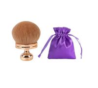 Body Makeup Brush, Oval Kabuki Brush, Sun Protection Brush Applicator, Oval Face Makeup with Drawstring Bag for Face and Body (Gold)