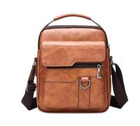 Body Man - Shoulder Bag, Small Retro, Large Capacity Design PU Leather Messenger | Large Capacity Sling, Casual Chest Pack | Wear-Resistant Adjustable Strap For Business Work Gym Tr