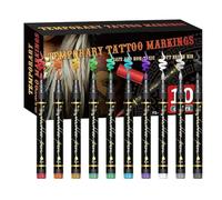 Body Markers - 10 Colors Temporary Face Painting Pens | Modern Skin Paint Sticks, Easy Cleanup Solution | Non Toxicc Cosmetic Crayons For Men Women Youth Teens Cosplay
