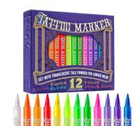 Body Markers 12-pieces UV-Activated Craft Coloring Makeup